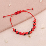 Pulseras Hilo Murano - Huayruro Cruz Bebé