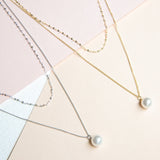 Collares - Doble nivel perla colgante