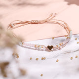Pulseras Hilo Murano - Corazón Tonos Cielo