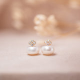 Aretes Mini - Trébol y Perla