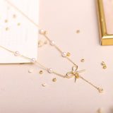 Collares - Lazo Cristal y Perlas