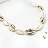 Choker - Full Caracol Blanco y Dorado