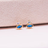 Aretes Mini - Cristal Blue