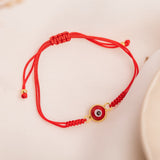 Pulseras Hilo Tejidas - Ojo Turco Gold