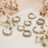 Argollas - Silver Donas Cristal
