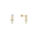Aretes Mini - Cruz Drop