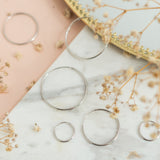 Argollas - Silver Slim Hoops M