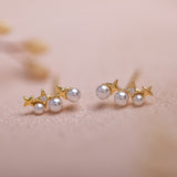 Aretes Mini - Perla tres deseos