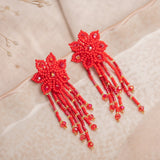 Maxi Aretes - Floral Fiesta Red