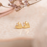 Aretes Mini - Corazón Mate