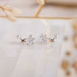 Aretes Mini - Duo de estrellas silver