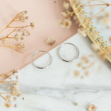 Argollas - Silver Slim Hoops S