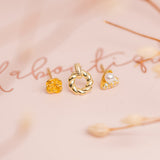 Arete Mini - Corazón Brillante Chic