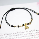 Pulseras Hilo Nudo - Isabela Elefante Circón Negro
