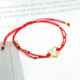Pulseras Hilo Nudo - Rojo Corazón Viajero