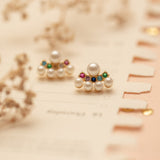 Aretes Mini - Perlas Rainbow