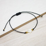 Pulseras Hilo Básicas - Negro Estrella Nacar