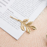 Hair Barrette - Hojas Golden