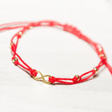 Pulseras Hilo Nudo - Infinito Mini Rojo