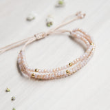 Pulseras Hilo Carlotas - tornasol rosa