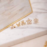 Aretes Mini - Mariposa brillante