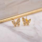 Aretes Mini - Mariposa brillante