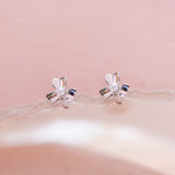 Argollas - Trébol y Perla Silver