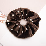 Collets - Scrunchie Perlas Guinda