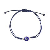 Pulseras Hilo Tejidas - Ojo Turco Silver
