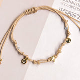 Pulseras Hilo Nudo - Laura Estrella Combinación Celeste