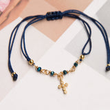 Pulseras Hilo Nudo - Isabela Cruz Muranitos combinación azul