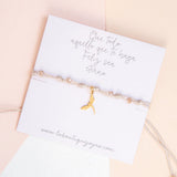 Pulseras Hilo Nudo - Laura Libélula Hilo Beige Combinación nude