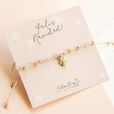 Pulseras Hilo Nudo - Laura Angelito Hilo Beige Combinación melón