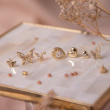 Aretes Mini - Corazoncito Punto de luz