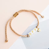 Pulseras Hilo Nudo - BFF corazoncito dorado