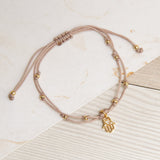 Pulseras Hilo Nudo - Manito Hamsa circoncitos Hilo Rosa Nude