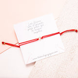 Pulseras Hilo Básicas -  Estrella Slim Roja