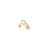 Aretes Piercing - Crystal Drop
