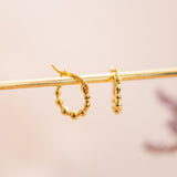 Argollas - Mini Dots Gold