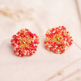 Maxi Aretes - Petal Red