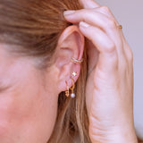 Argollas - Mini Dots Gold