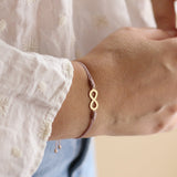 Pulseras Hilo Nudo - Nude Rosa Amor Infinito de Oro