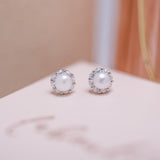 Aretes Mini - Perla Shine Silver