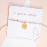 Pulseras Hilo Nudo - Isabela Árbol de la vida Muranos crema print