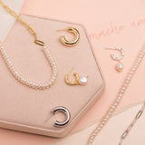 Collares - Link y perlitas Silver