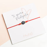 Pulseras Hilo Básicas - Rojo Ojo Turco Negro