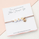 Pulseras Hilo Nudo - Abu con Dije de Corazón