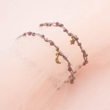 Pulseras Hilo Nudo - Kids con detalle de Muranos Lila y Dije