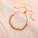 Pulseras Regulable - Full Ojos Turco Rojo