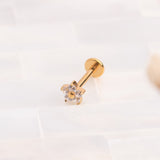 Piercing - Florcita cristal